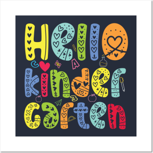 Hello kindergarten Team Back To School Teacher Kid Posters and Art